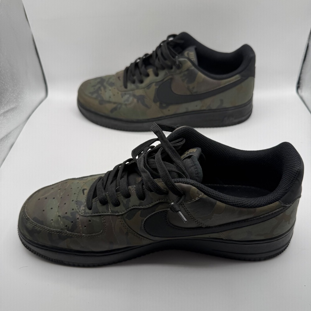 Nike Air Force 1 Low 07 LV8 Reflective Camo Mens 12 Olive Green 718152-203 - Picture 7 of 10